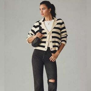 Maeve by Anthropologie The Greta Polo Cardigan Sweater size L